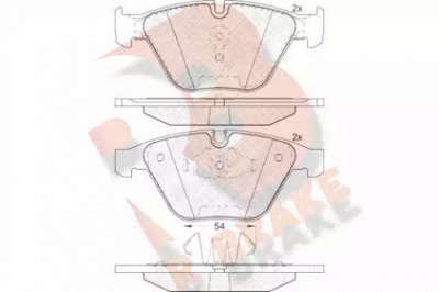 R BRAKE rb1940 -  Комплект тормозных колодок, дисковый тормоз